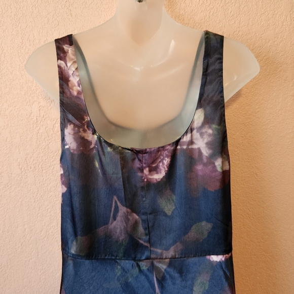 Vince Night Garden Square Neck Maxi Sleeveless Slip Dress - Picture 7 of 13